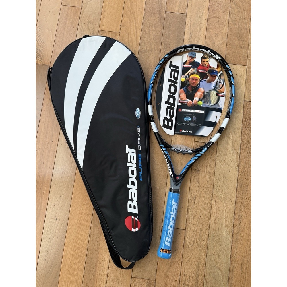 Babolat Pure Drive 110 Tennis Racquet With Cover Case 280g 16x20 Woofer Blue